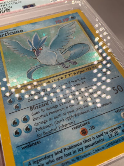 Articuno Pokemon Fossil Holo 1st Edition #2 PSA 7