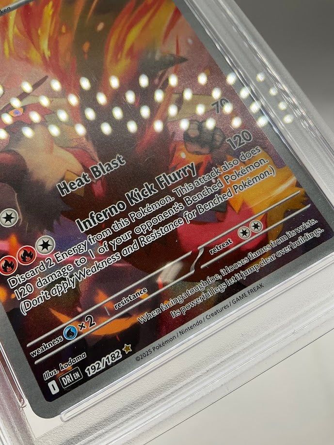Blaziken Pokemon Destined Rivals Illustration Rare #192 PSA 8