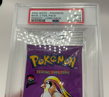 Base Set 2 Pokemon Pidgeot Long Foil Booster Pack PSA 9 Base Set 2 Pokemon Pidgeot Long Foil Booster Pack PSA 9