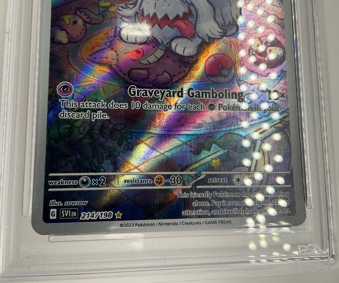Greavard Pokemon Scarlet & Violet Illustration Rare #214 PSA 9