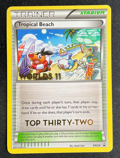 Tropical Beach Pokemon Worlds 11 Top Thirty-Two Promo BW28