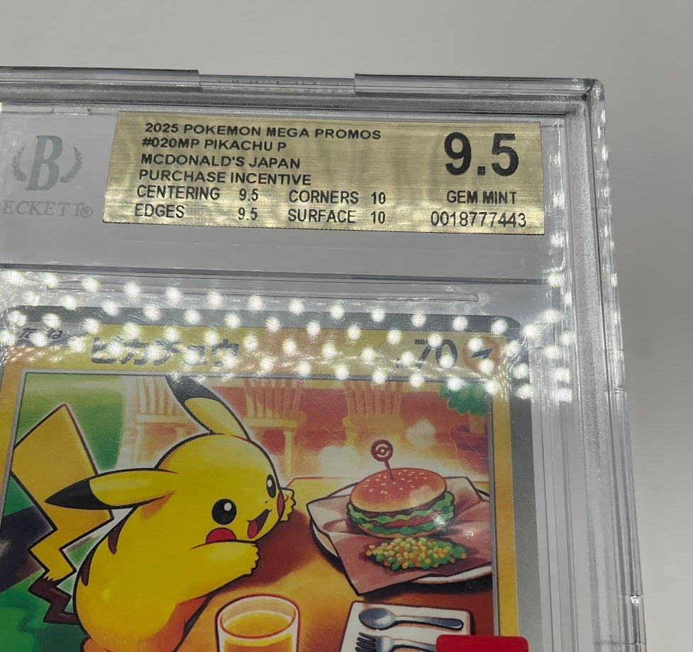 Pikachu Pokemon McDonald's Purchase Incentive Japanese #020 Beckett 9.5