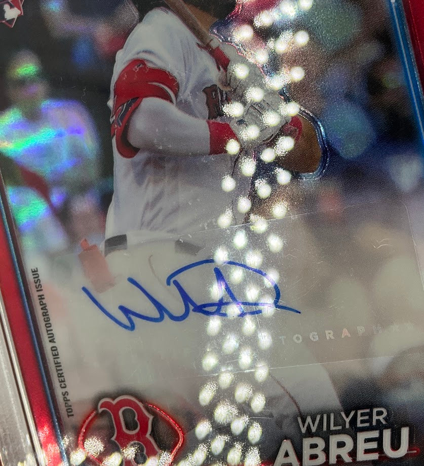 Wilyer Abreu 2024 Topps Chrome Update Red Refractor RC Auto #AC-WA PSA 10