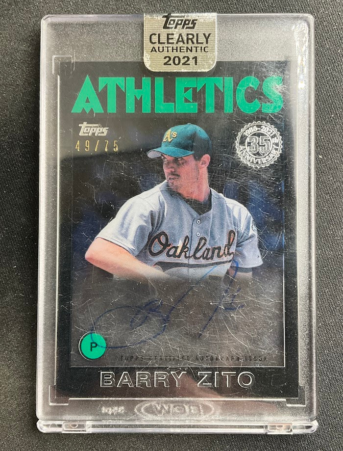 Barry Zito 2021 Topps Clearly Authentic Auto 49/75 #86TBA-BZ
