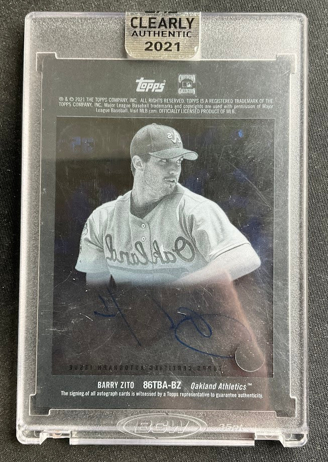 Barry Zito 2021 Topps Clearly Authentic Auto 49/75 #86TBA-BZ