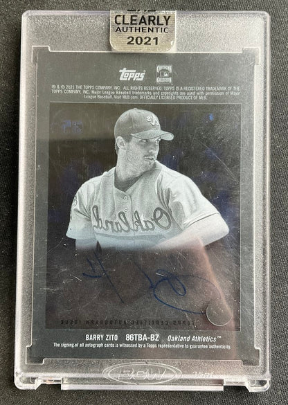 Barry Zito 2021 Topps Clearly Authentic Auto 49/75 #86TBA-BZ