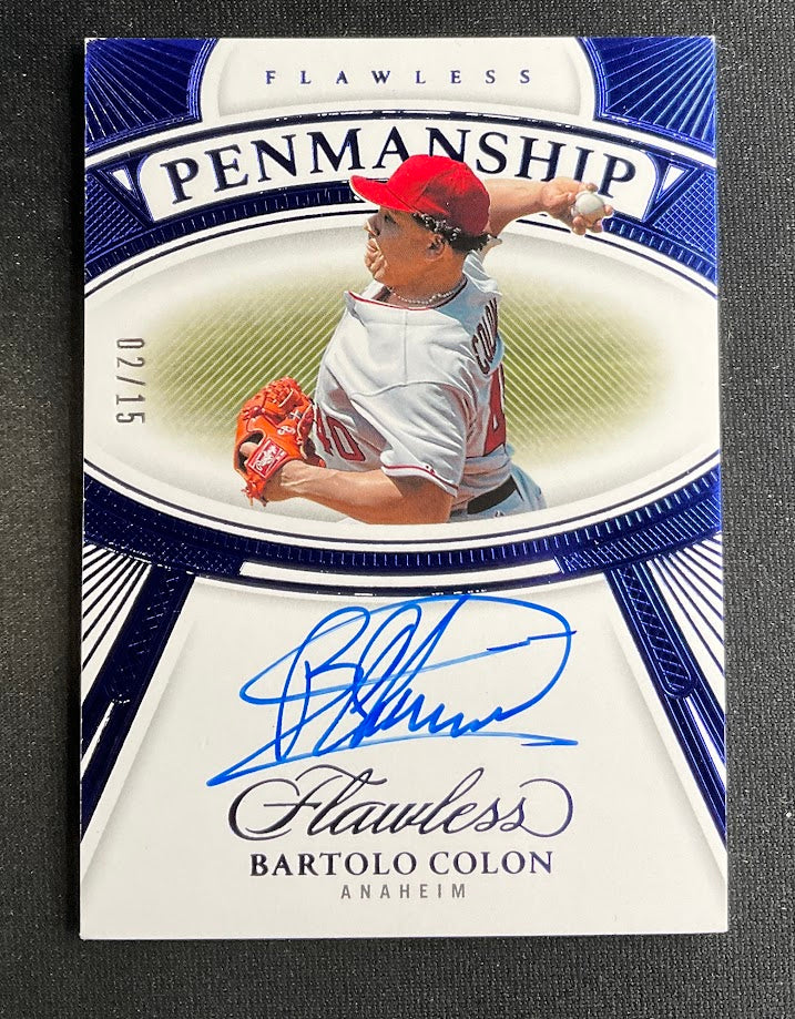Bartolo Colon 2024 Panini Flawless Penmanship Blue Auto 02/15 #FP-BC
