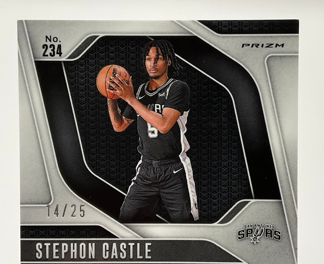 Stephon Castle 2024-25 Panini Prizm Green Pulsar Prizm RC 14/25 #234