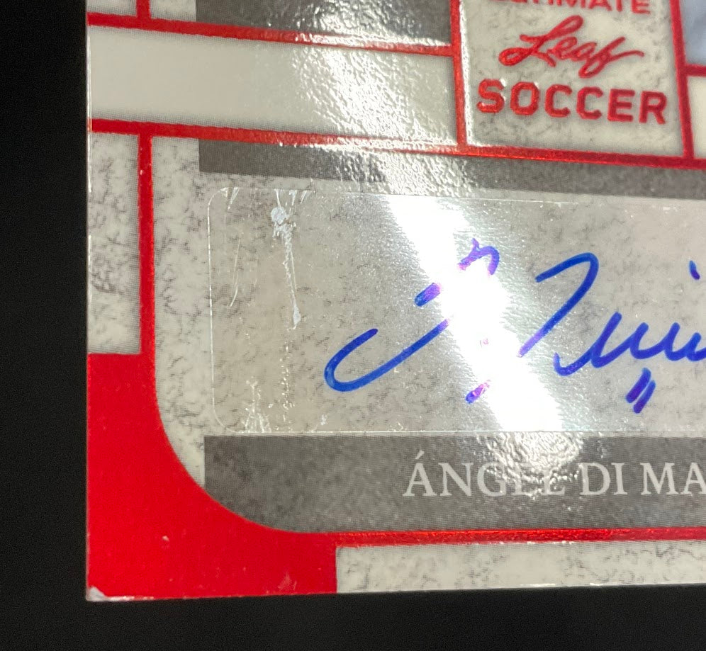 Angel Di Maria 2022 Leaf Ultimate Red Auto 1/3 #BA-ADM