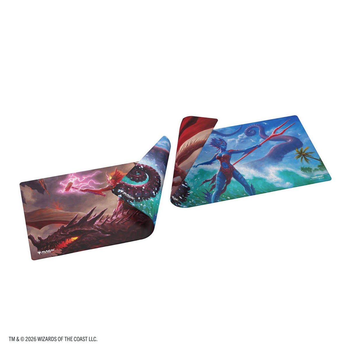 Gamegenic: Magic the Gathering Reality Fracture Double-Sided Playmat (Kiora of Salt and Sand / Kiora of Fire and Ashes)