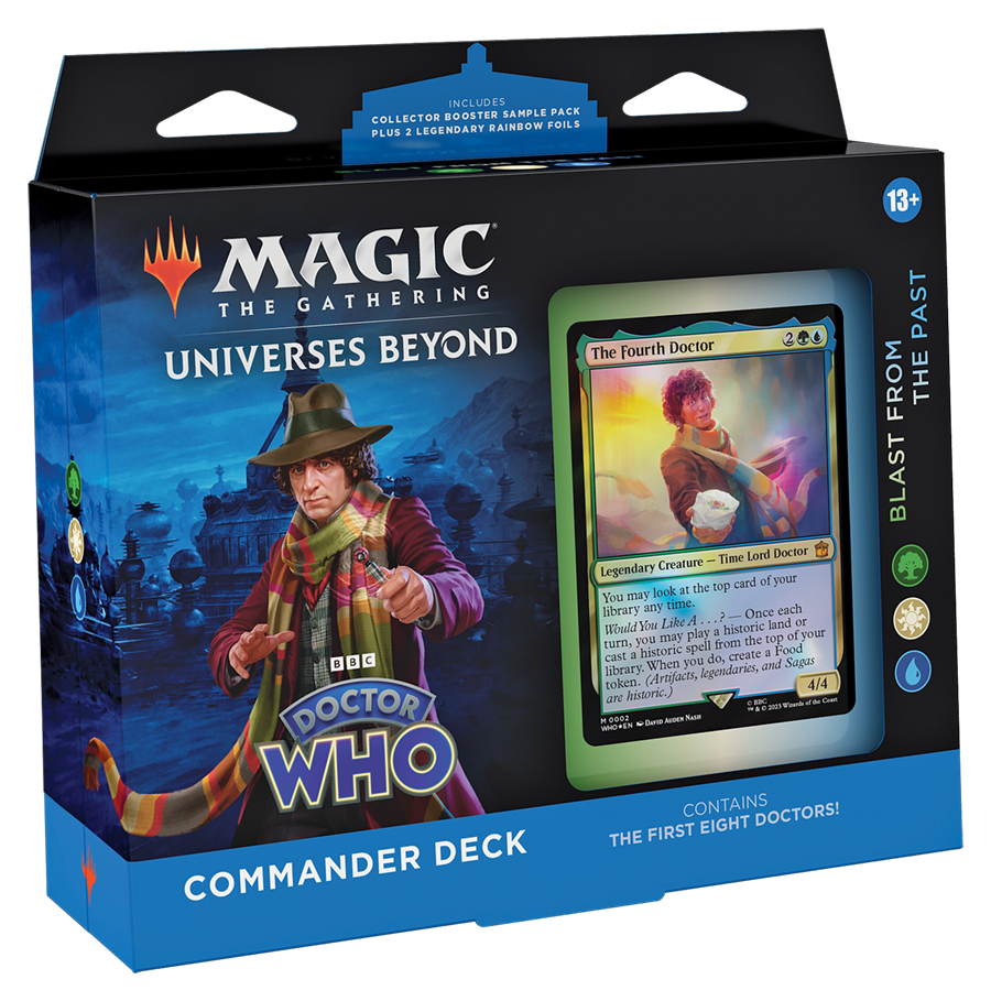 mtg doctor who collector booster box Magic the Gathering: Commander Deck Blast from the Past play 100 MTG: Doctor Who Collector Booster