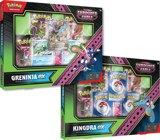 Pokemon: Scarlet & Violet Shrouded Fable Greninja ex/Kingdra ex Special Illustration Collection (Set of 2) *Expected Release Date 8-02-2024*