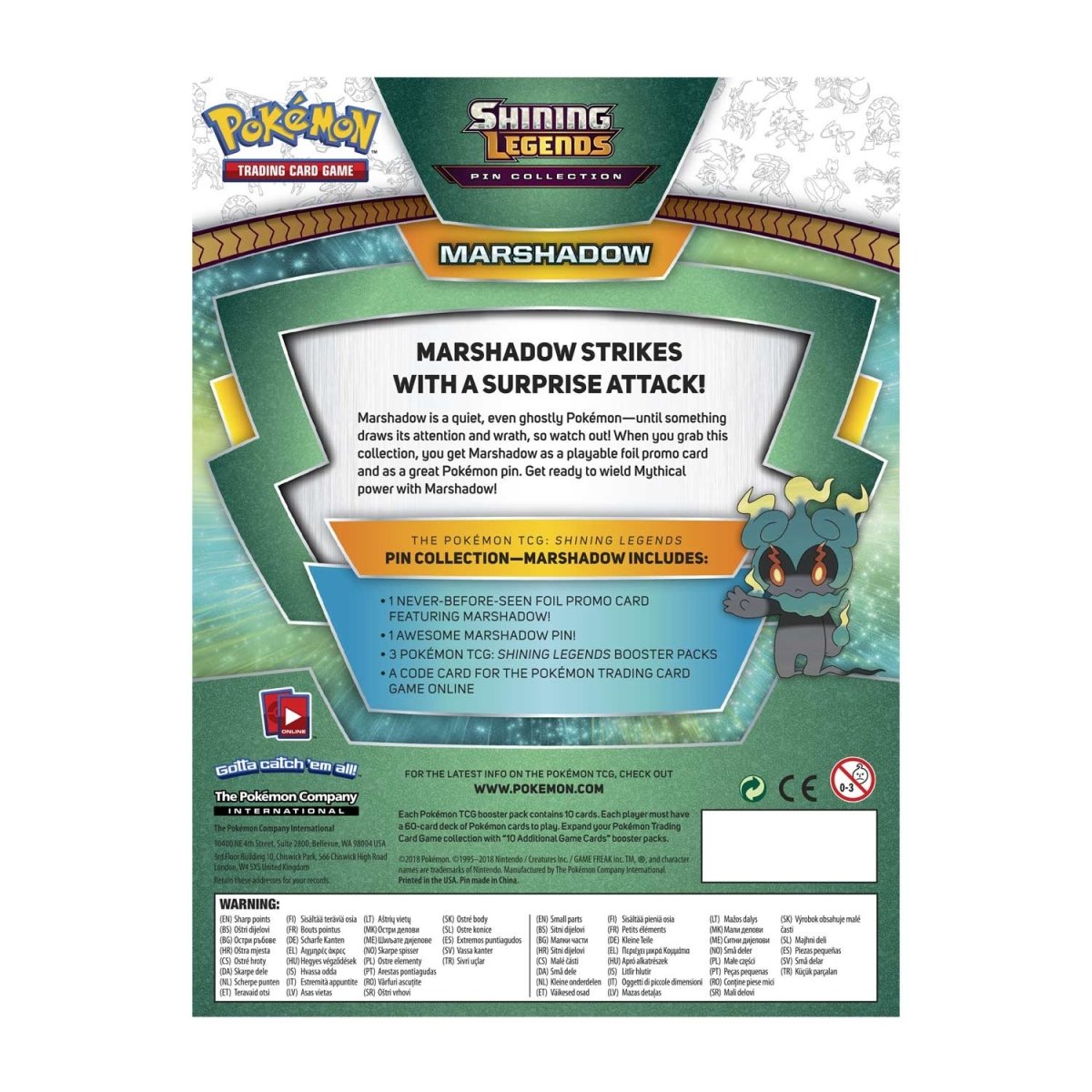 Pokemon: Shining Legends Pin Collection [Marshadow]