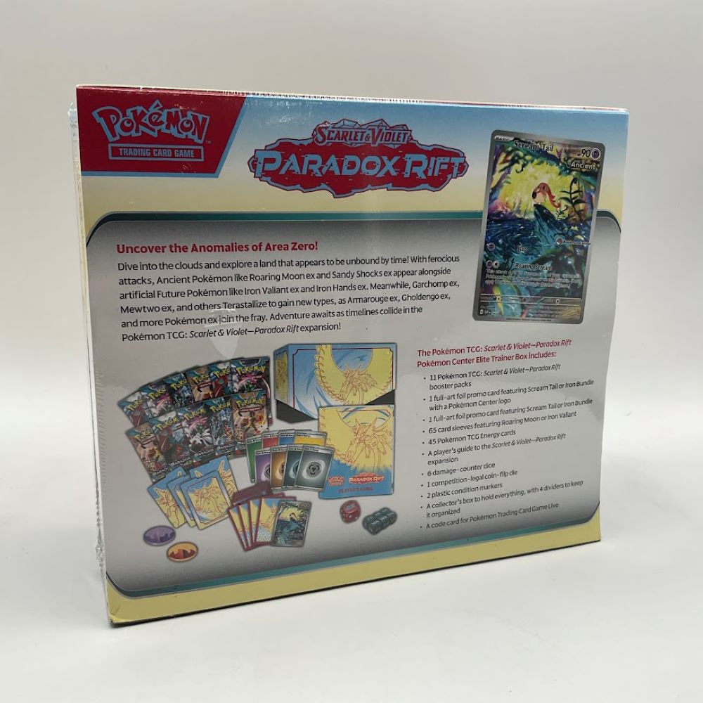Pokemon: Scarlet & Violet Paradox Rift Pokemon Center Elite Trainer Box [Roaring Moon] *Dinged Box*
