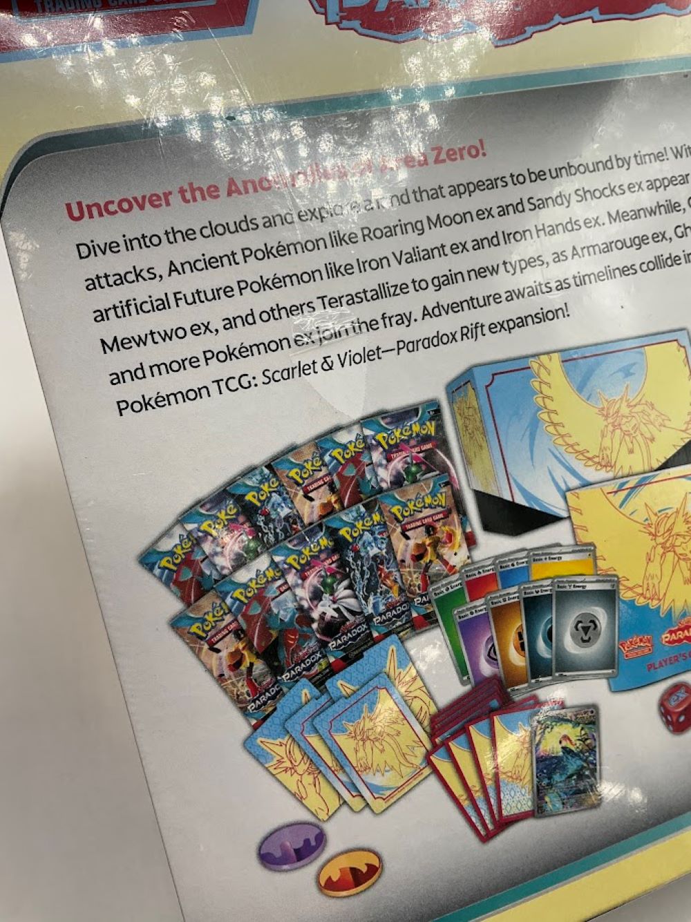 Pokemon: Scarlet & Violet Paradox Rift Pokemon Center Elite Trainer Box [Roaring Moon] *Dinged Box*