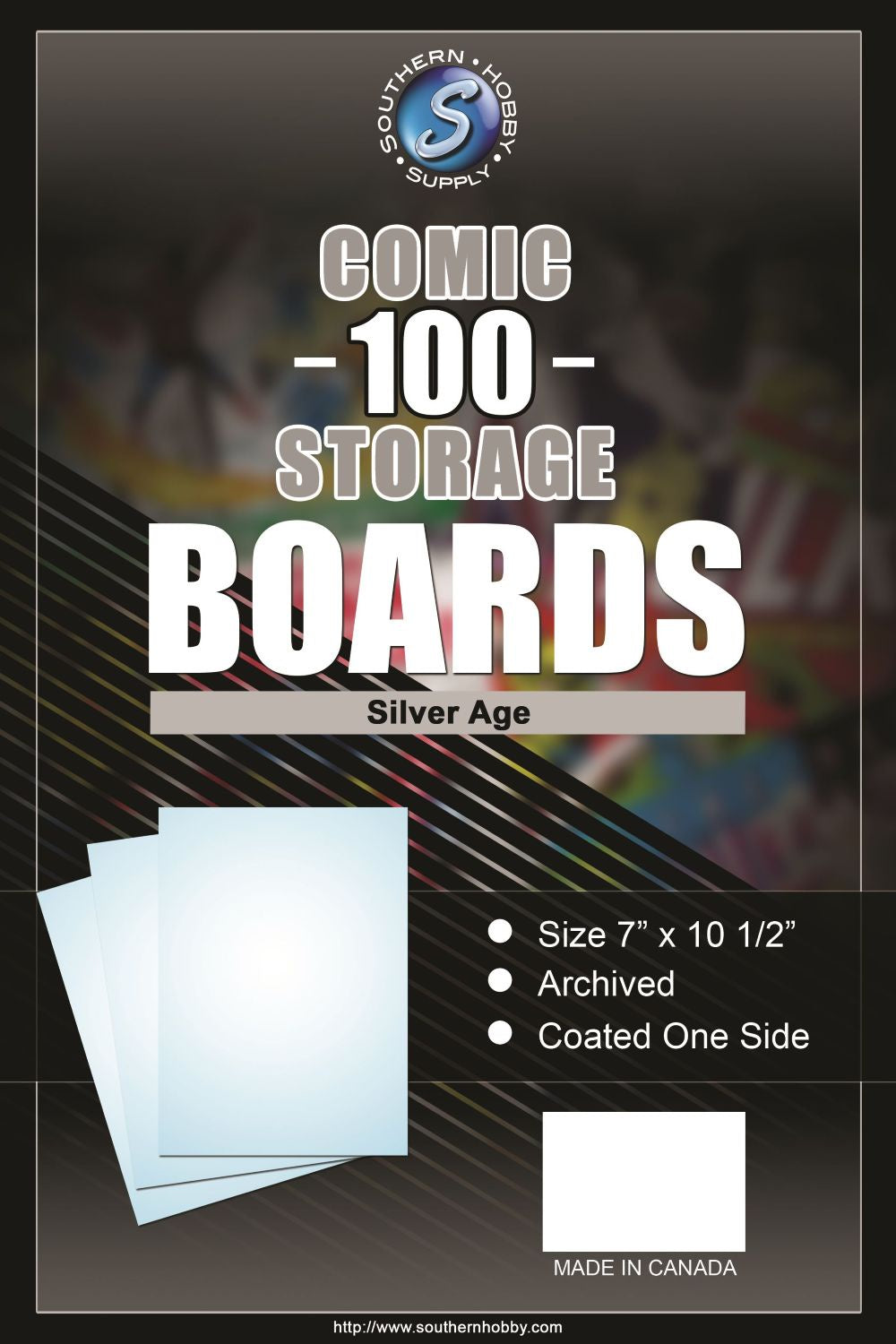 Backing Boards Silver 100-Count Packaged、Southern Hobby、kayou