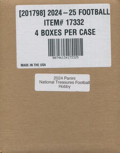 2024 Panini National Treasures Football 4-Box Hobby Case