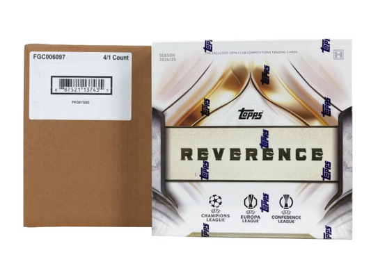 2024-25 Topps Reverence UEFA Club Champions League Soccer Hobby 4-Box Case