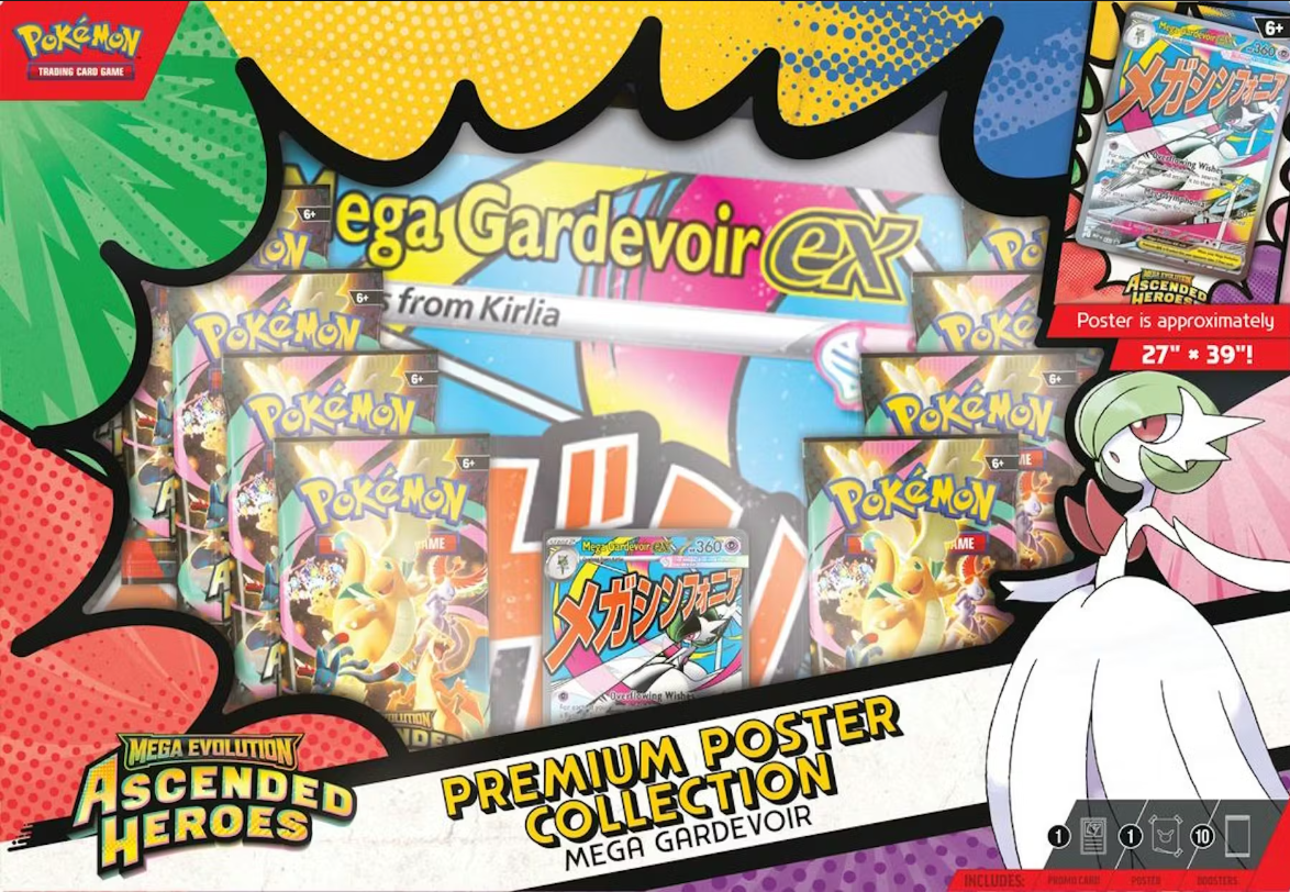 Pokemon: Mega Evolution Ascended Heroes Premium Poster Collection (Random) Pokemon: Mega Evolution Ascended Heroes Premium Poster Collection (Random)