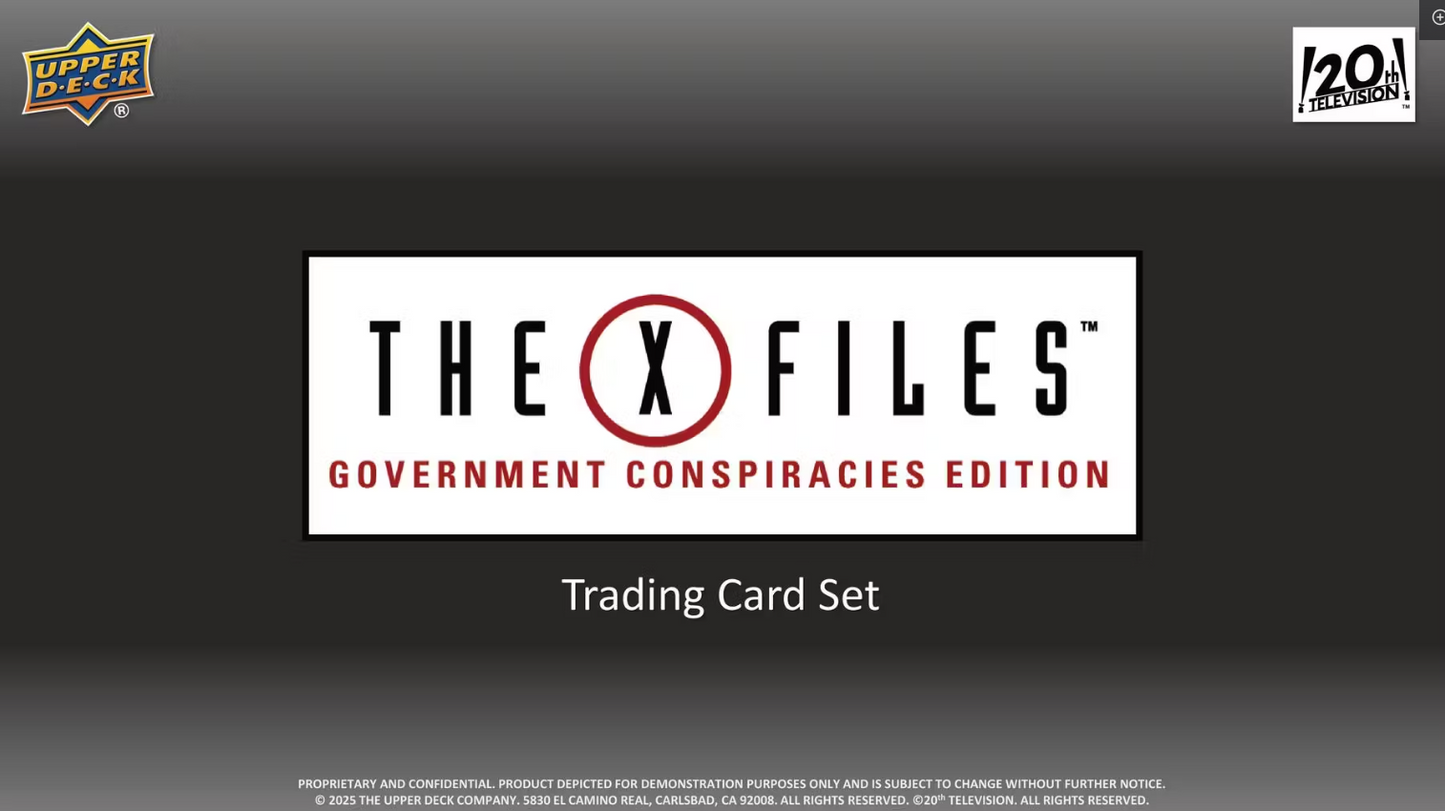 2025 Upper Deck The X-Files: Government Conspiracies Edition Hobby Box *Contact Us To Order*