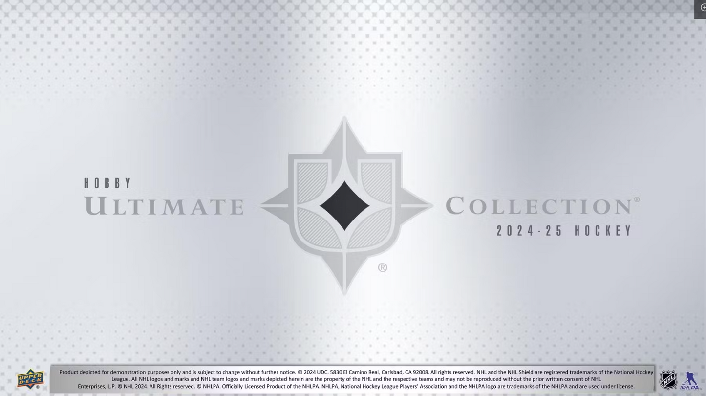 2024-25 Upper Deck Ultimate Collection Hockey Hobby Box *Contact Us To Order*