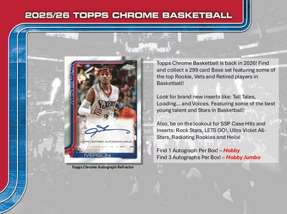 2025-26 Topps Chrome Basketball Jumbo Box
