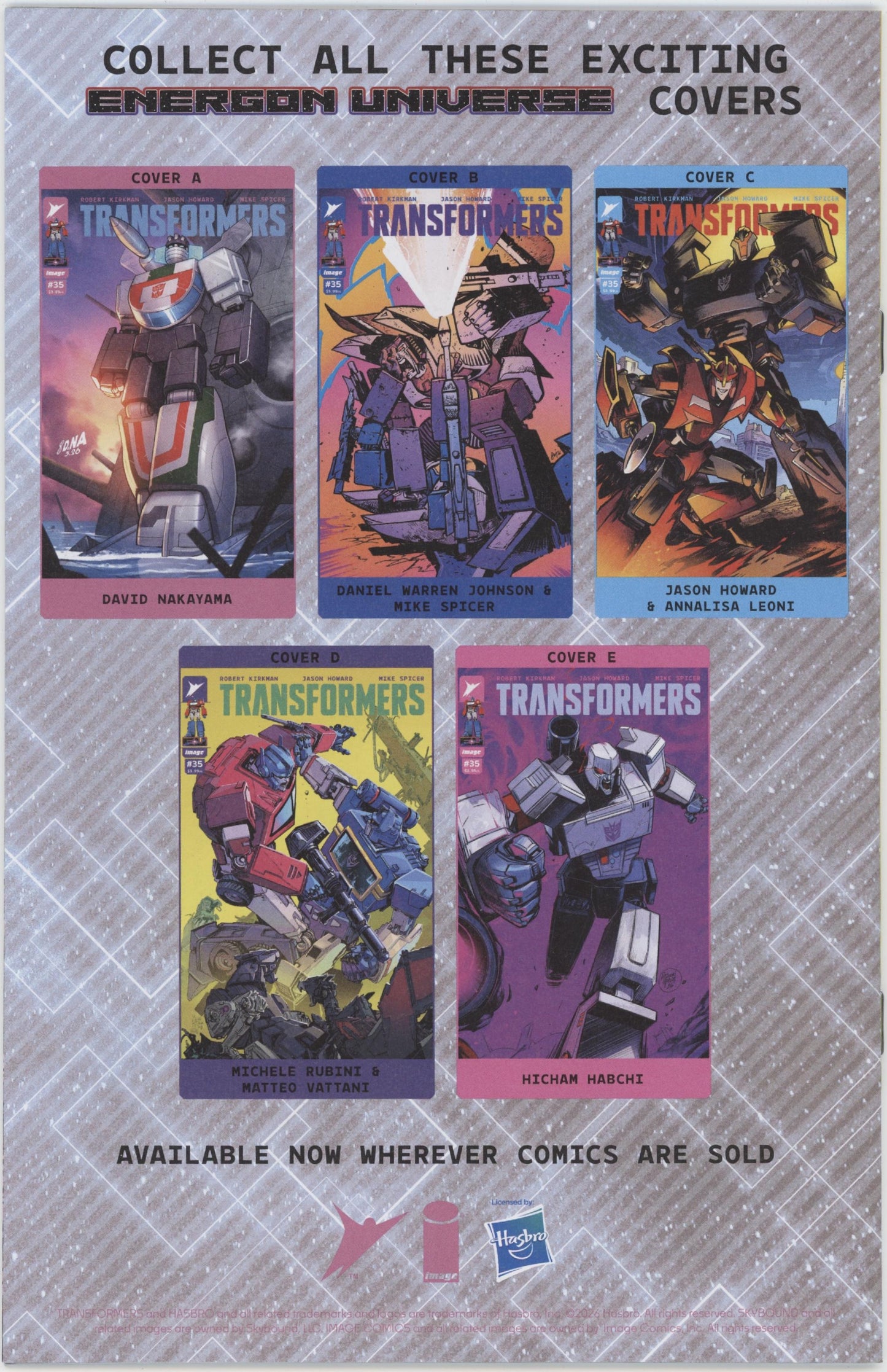 Transformers #35 Cover D 1 in 25 Michele Rubini & Matteo Vattani Variant