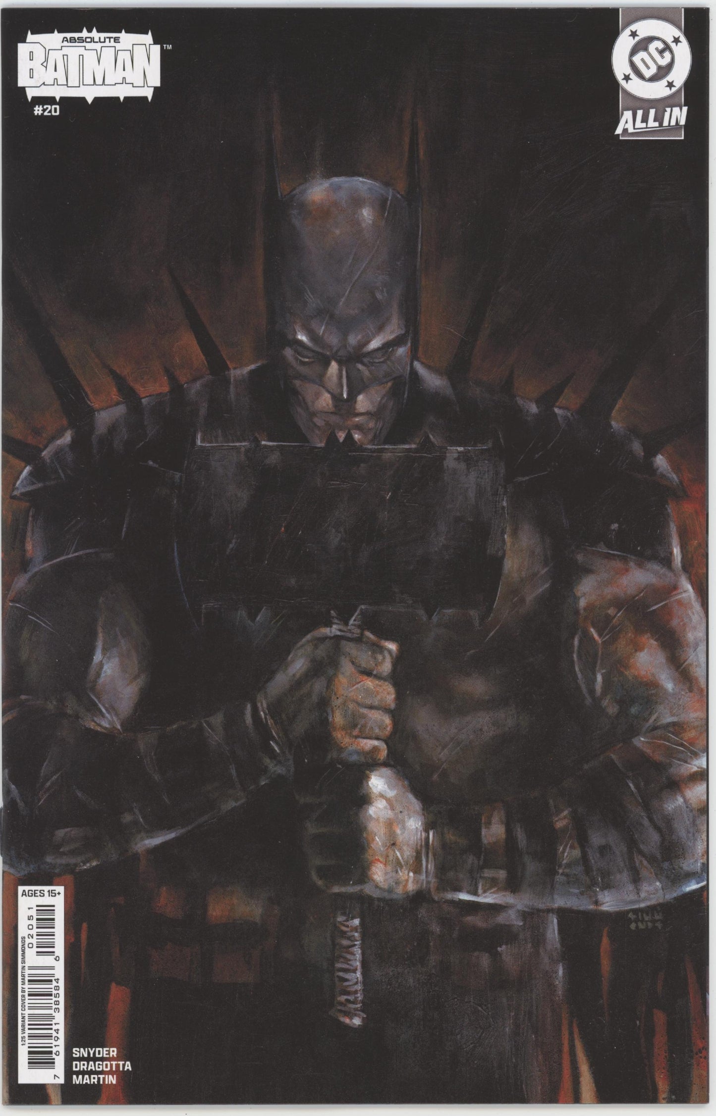 Absolute Batman #20 Cover E 1 in 25 Martin Simmonds Card Stock Variant