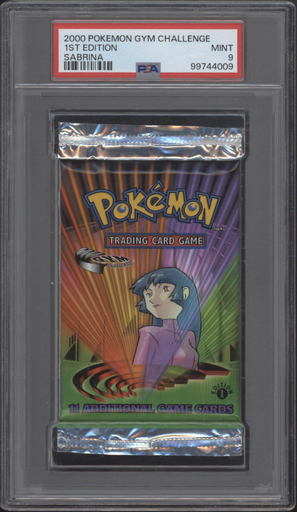 Gym Challenge Pokemon 1st Edition Sabrina Booster Pack PSA 9