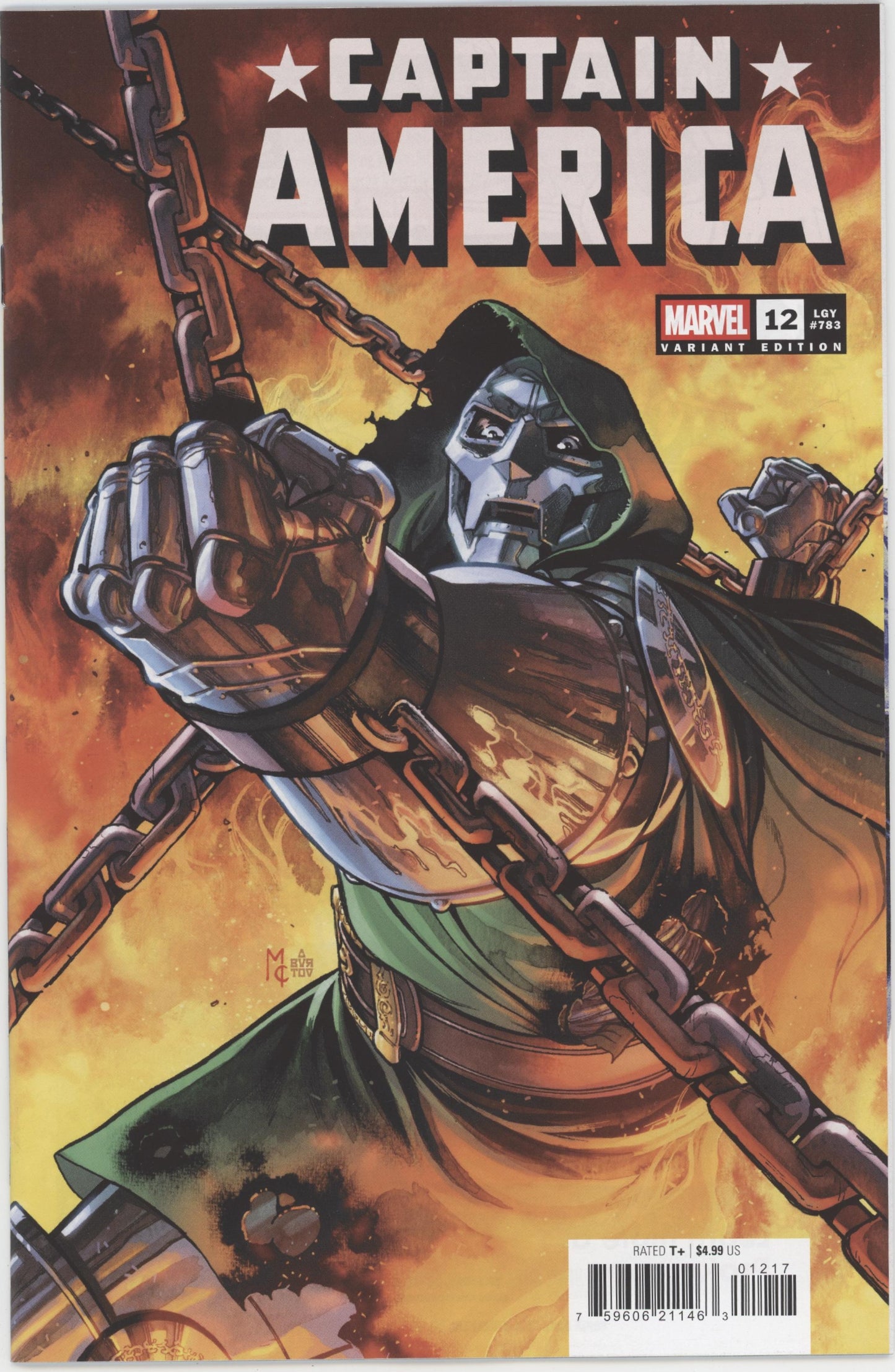 Captain America #12F Martin Coccolo Variant [Arm]