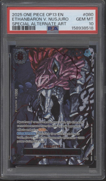 The Five Elders One Piece OP13 Special Alternate Art PSA 10 Sequential Set of 5