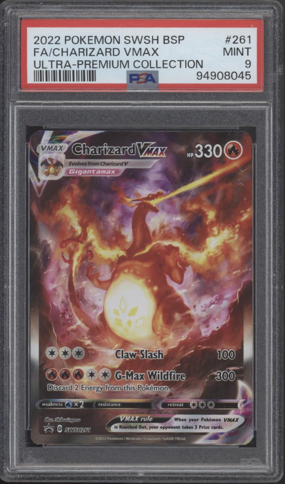 Charizard VMAX Pokemon Ultra Premium Collection Full Art #261 PSA 9 #1