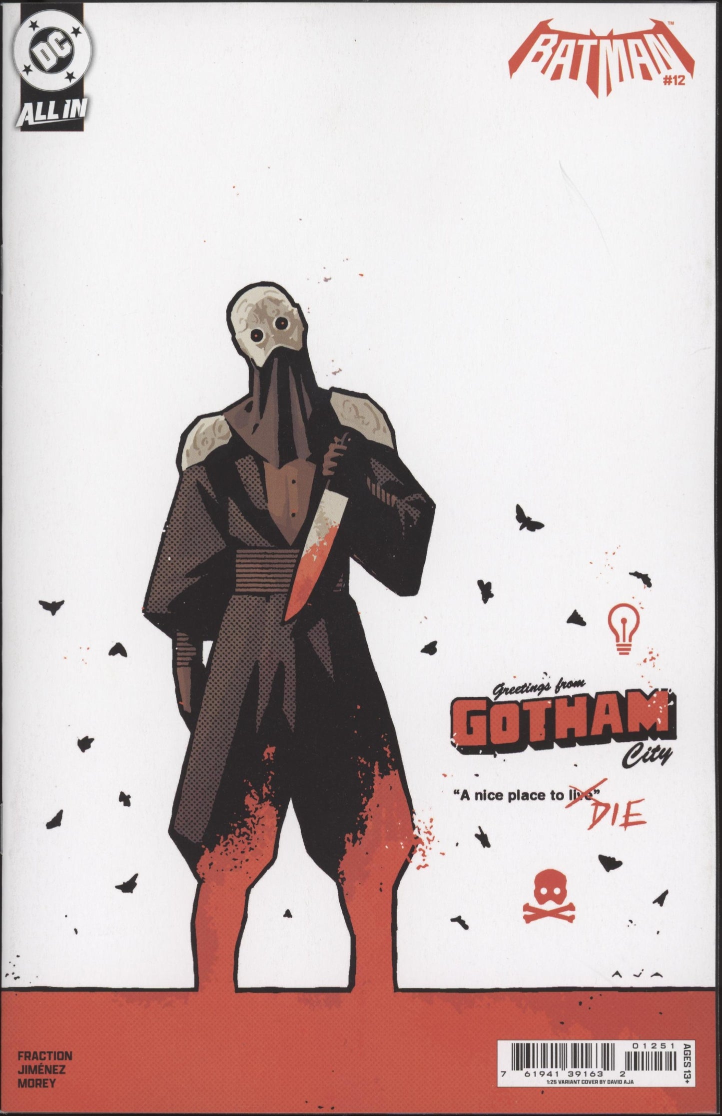 Batman #12 Cover F 1 in 25 David Aja Card Stock Variant