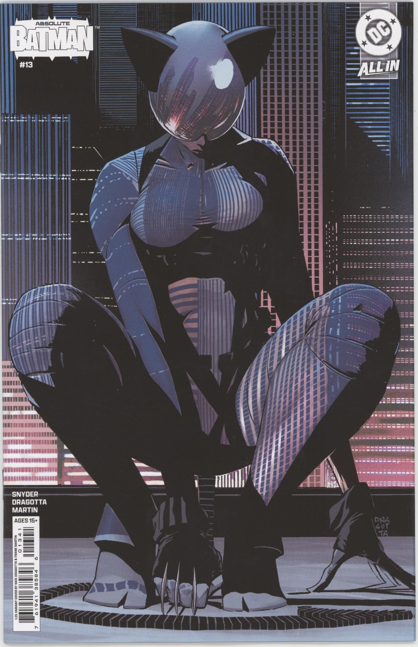 Absolute Batman #13 Cover H 1 in 25 Nick Dragotta Stealth Mode Card Stock Variant