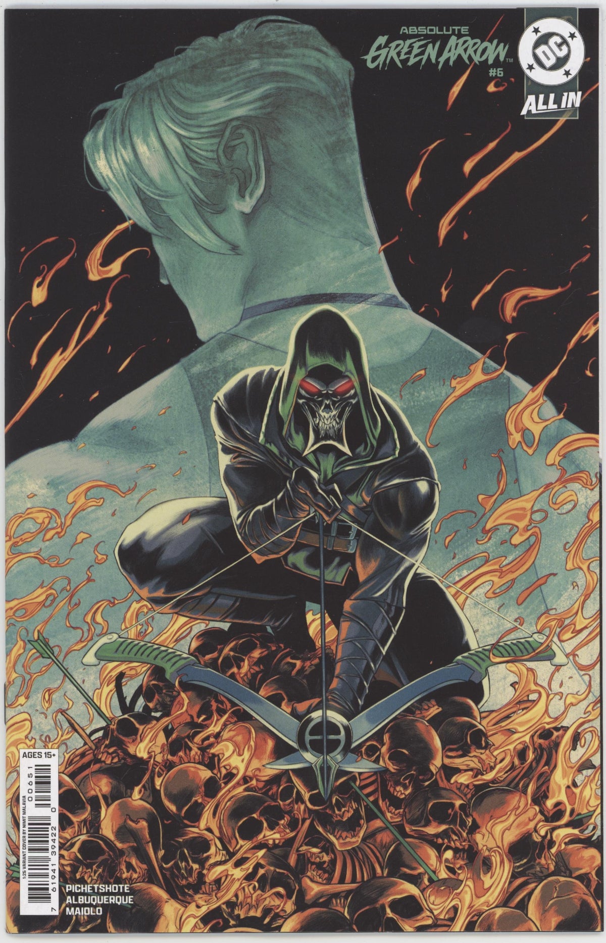 Absolute Green Arrow #6 (Of 12) Cover E 1 in 25 Nimit Malavia Card Stock Variant