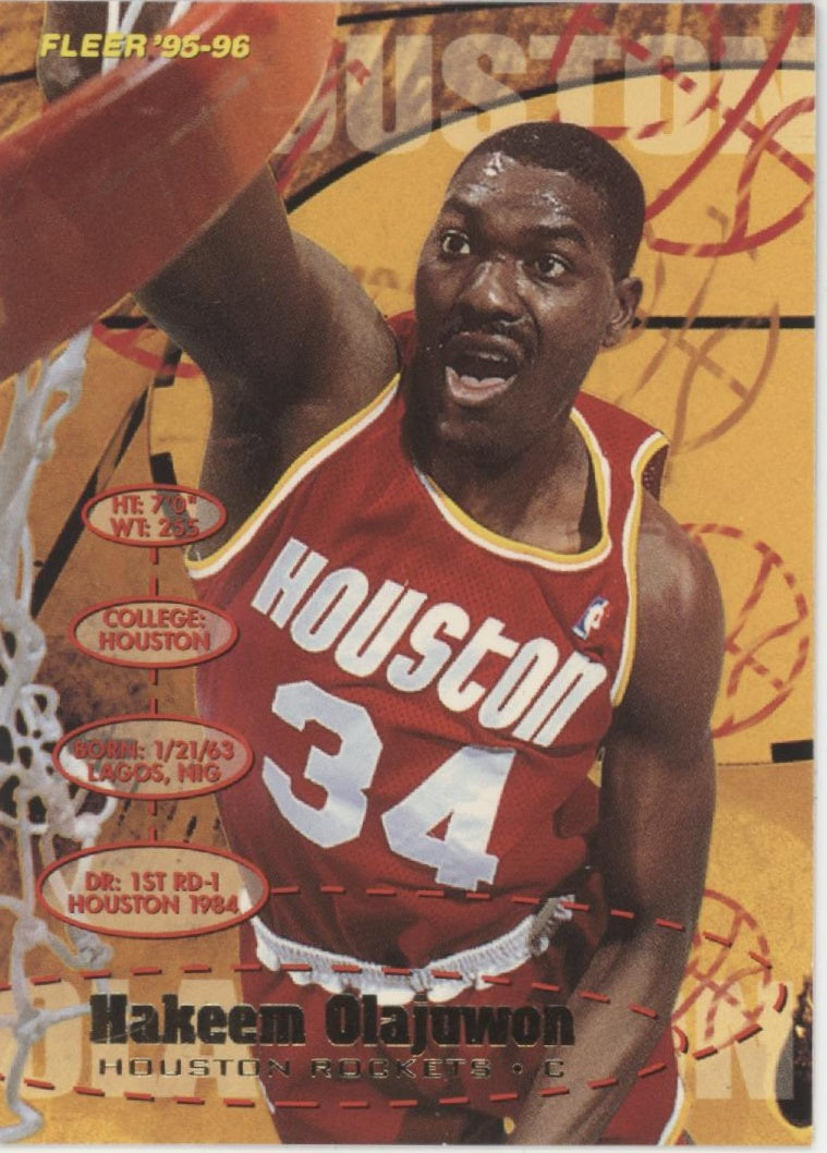 Hakeem Olajuwon 10ct Lot of Basketball Cards