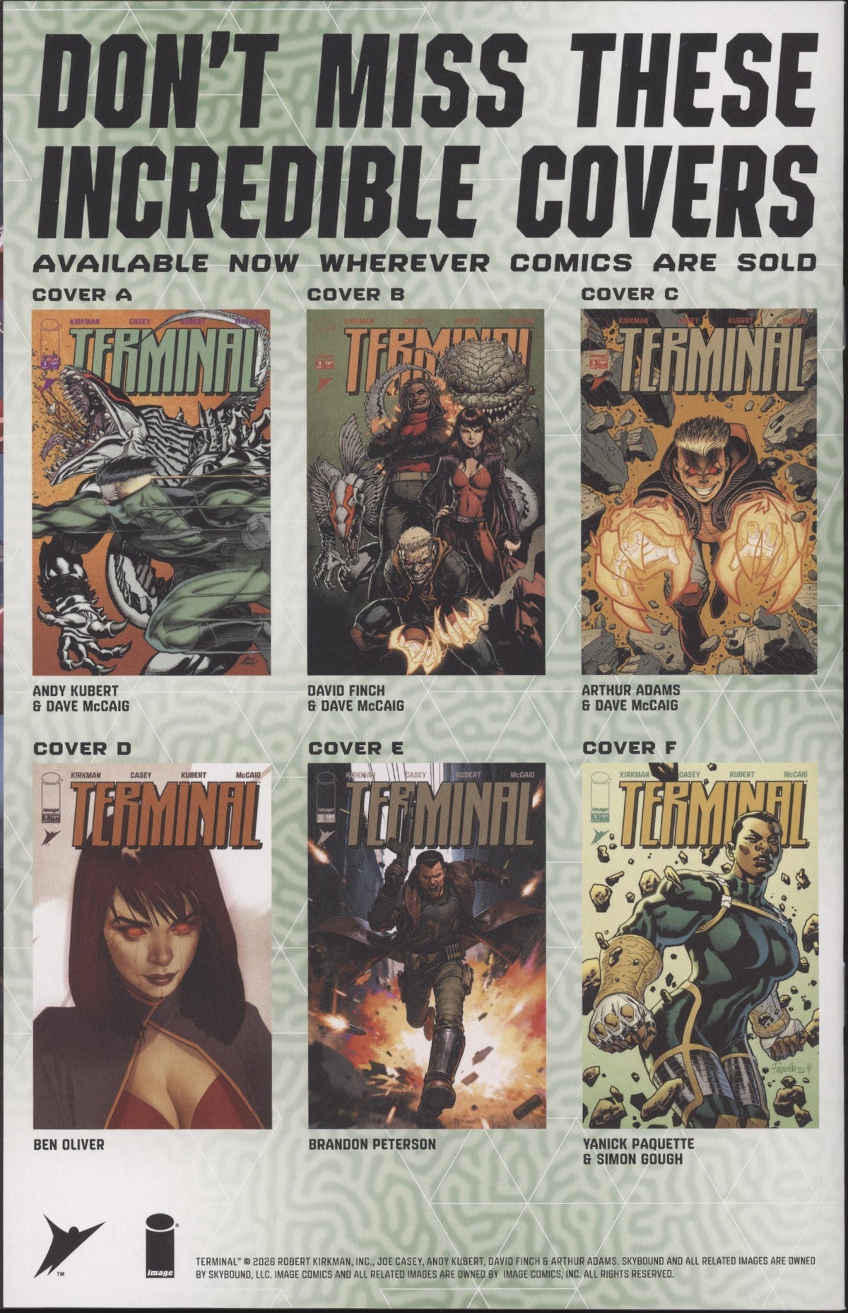 Terminal #3 Cover D 1 in 25 Ben Oliver Variant (Mature)