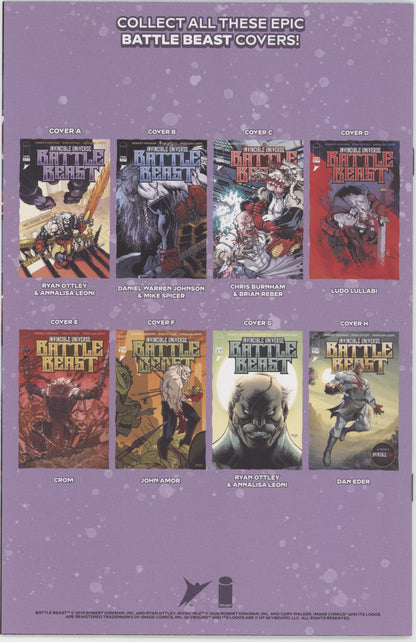Invincible Universe Battle Beast #9 Cover C 1 in 10 Chris Burnham & Brian Reber Variant