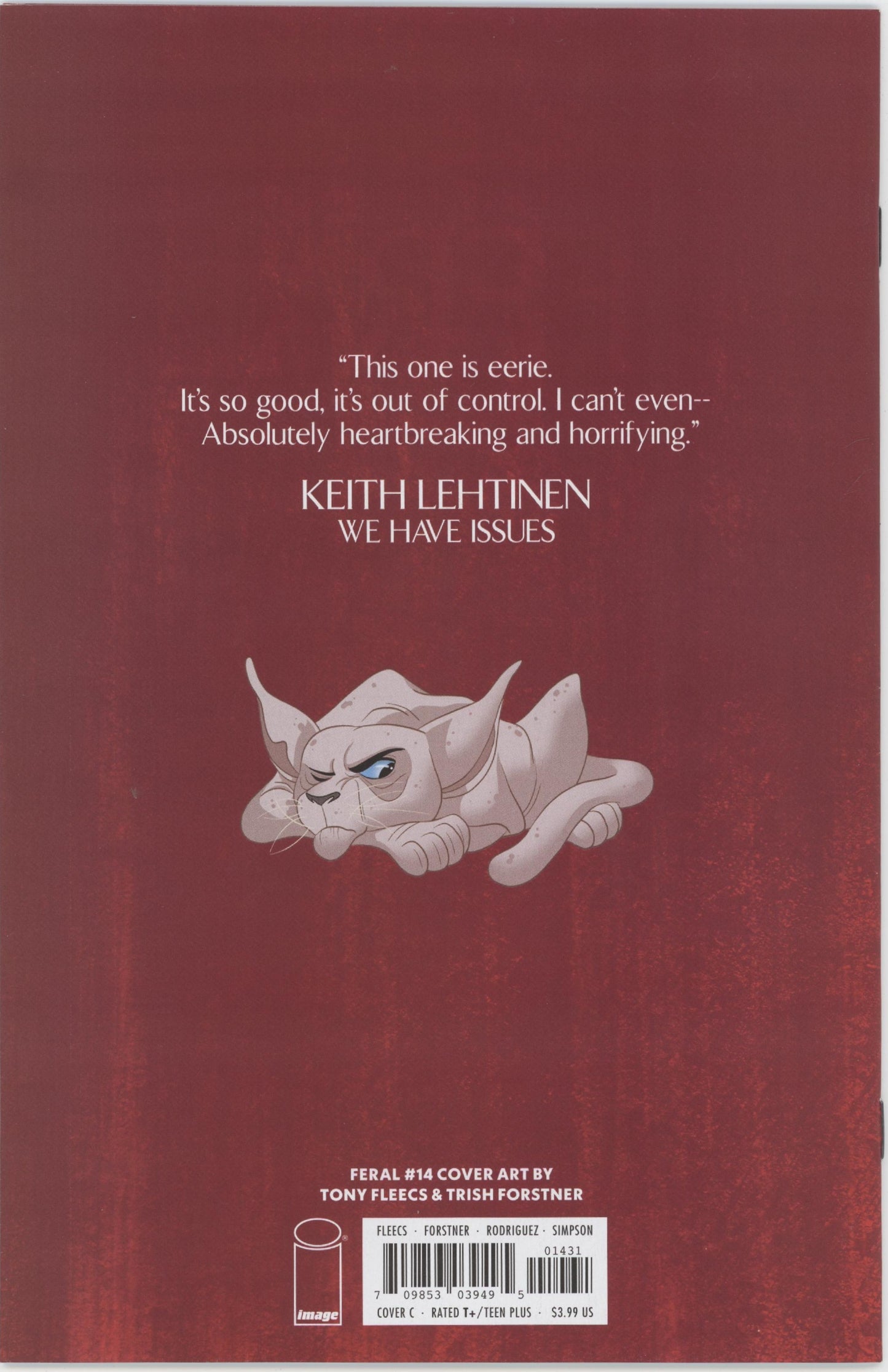FERAL #14 CVR C INC 1:10 TRISH FORSTNER & TONY FLEECS VIRGIN VAR