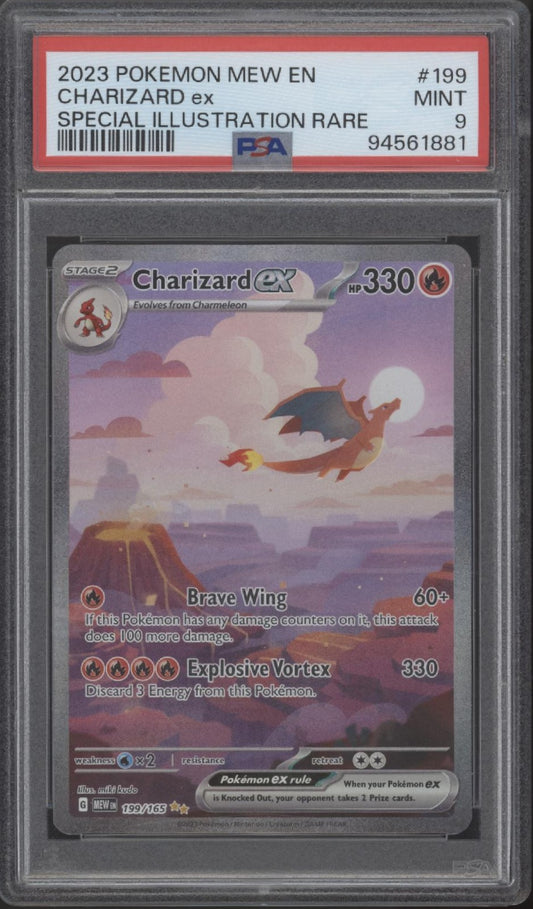 Charizard ex Pokemon 151 Special Illustration Rare #199 PSA 9 #2