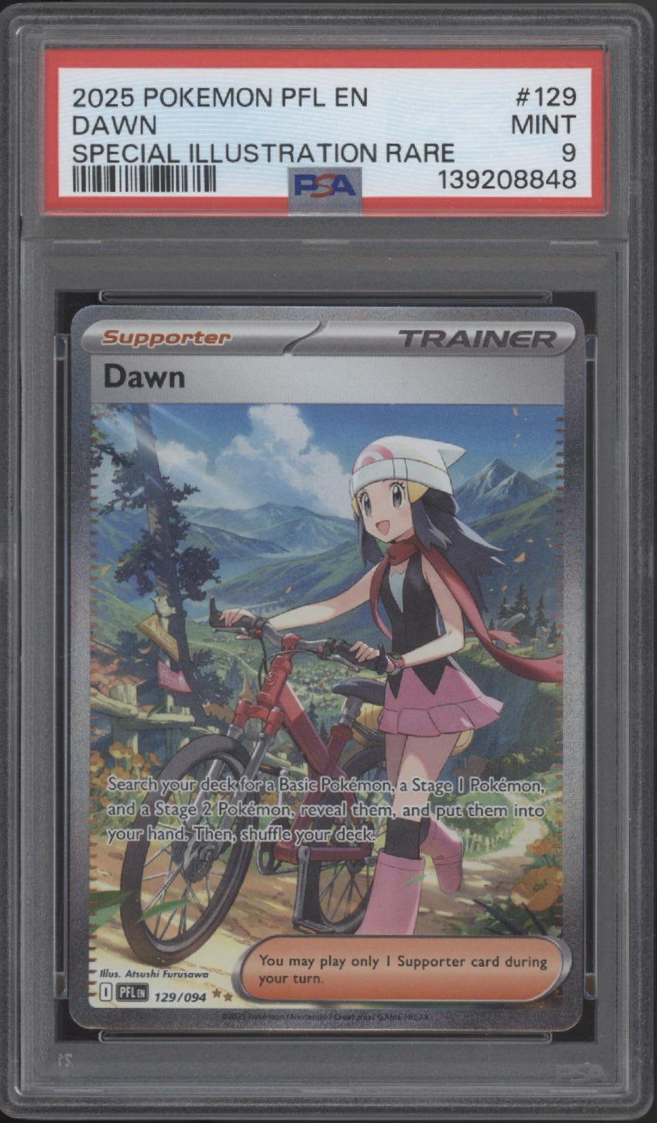 Dawn Pokemon Phantasmal Flames Special Illustration Rare #129 PSA 9 #1
