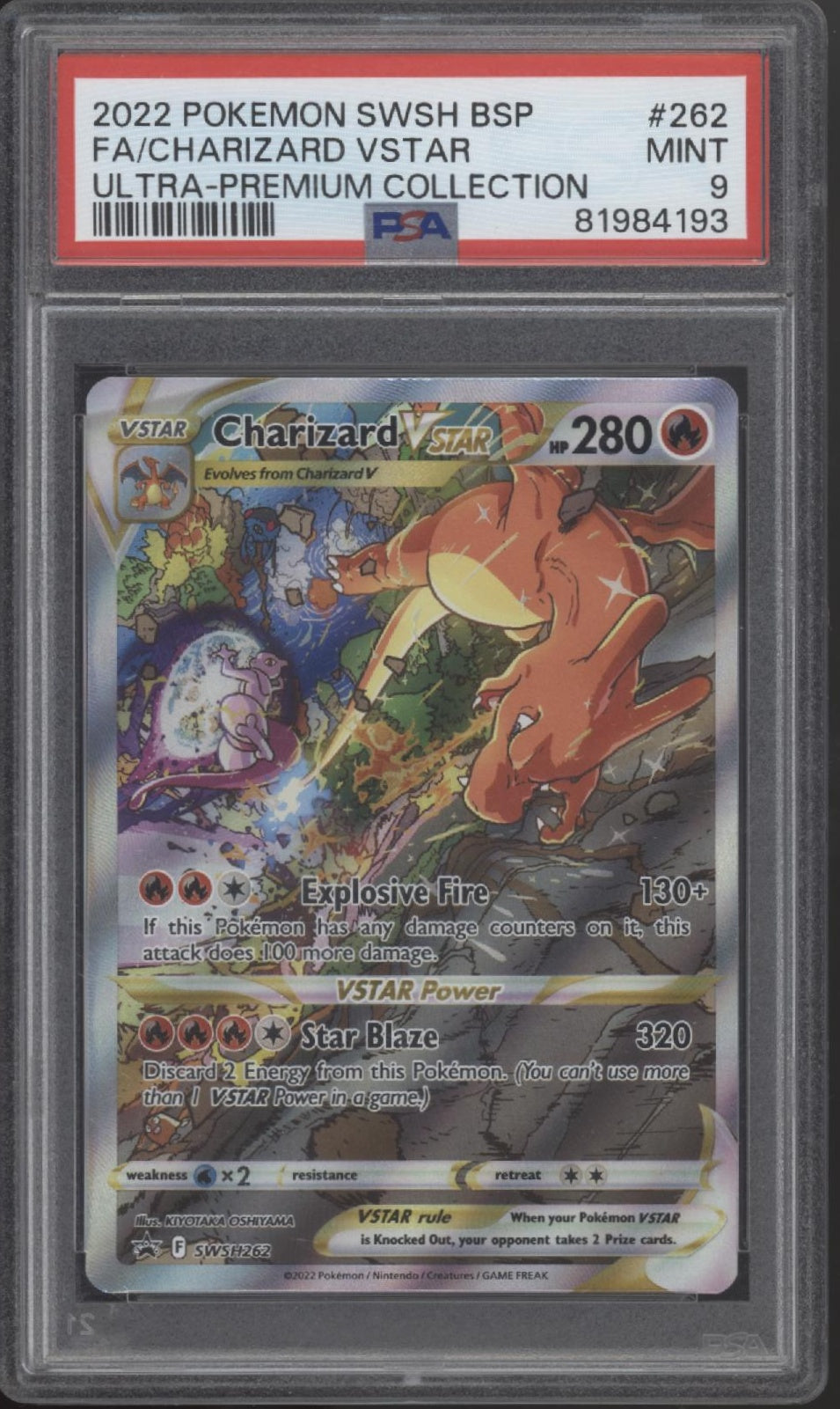 Charizard VSTAR Pokemon Ultra Premium Collection Full Art #262 PSA 9