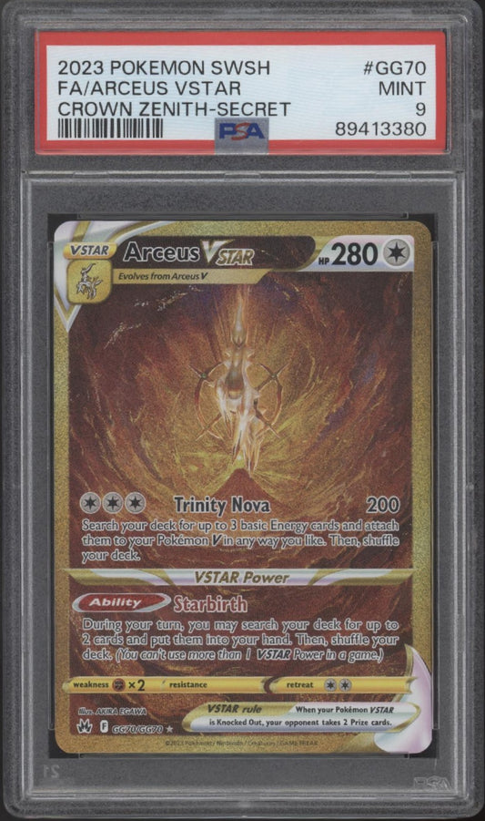Arceus VSTAR Pokemon Crown Zenith Secret Full Art #GG70 PSA 9