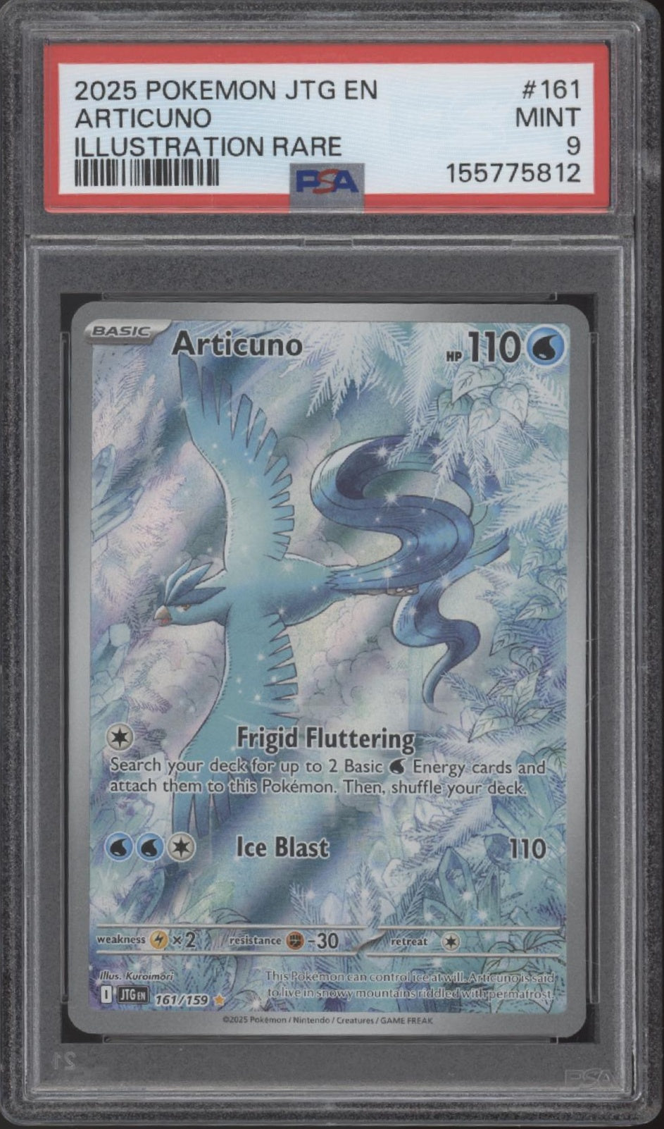 Articuno Pokemon Journey Together Illustration Rare #161 PSA 9 #1