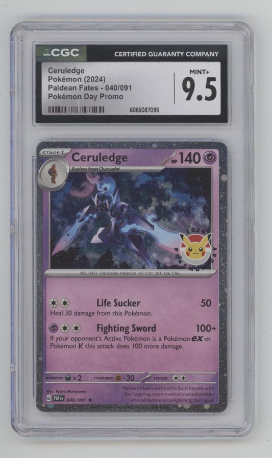 Ceruledge Pokemon Paldean Fates Pokemon Day Promo #040 CGC 10 #1