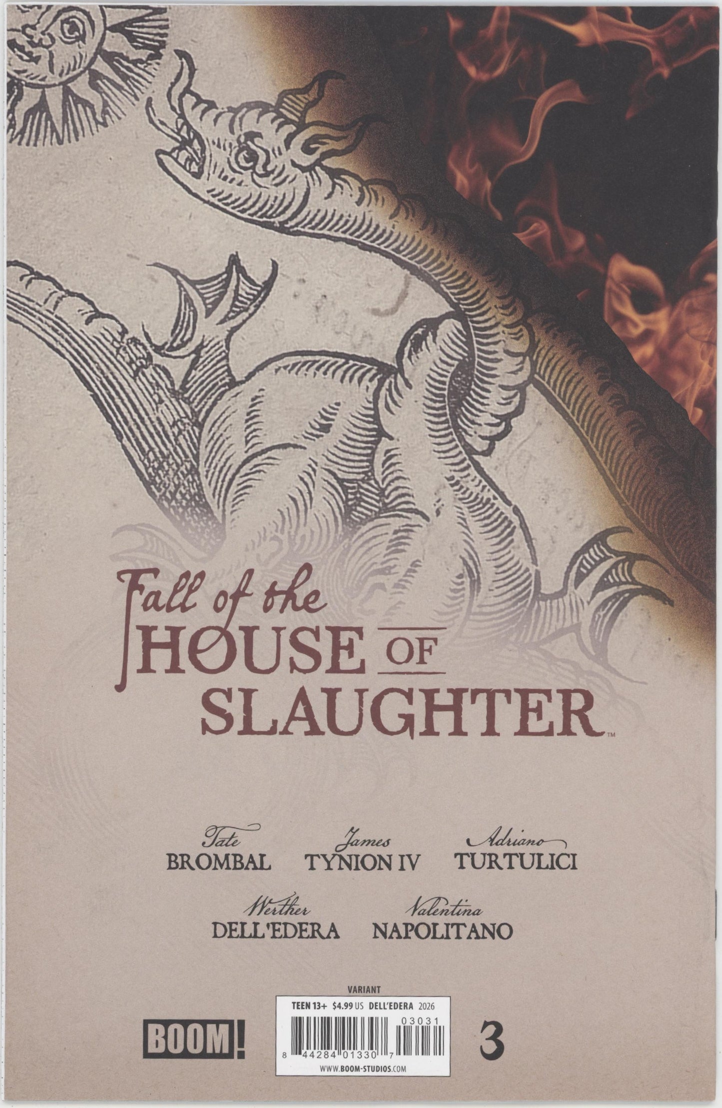 Fall Of The House Of Slaughter #3 C 1 in 10 Variant Edition (Full Art, Dell'edera)