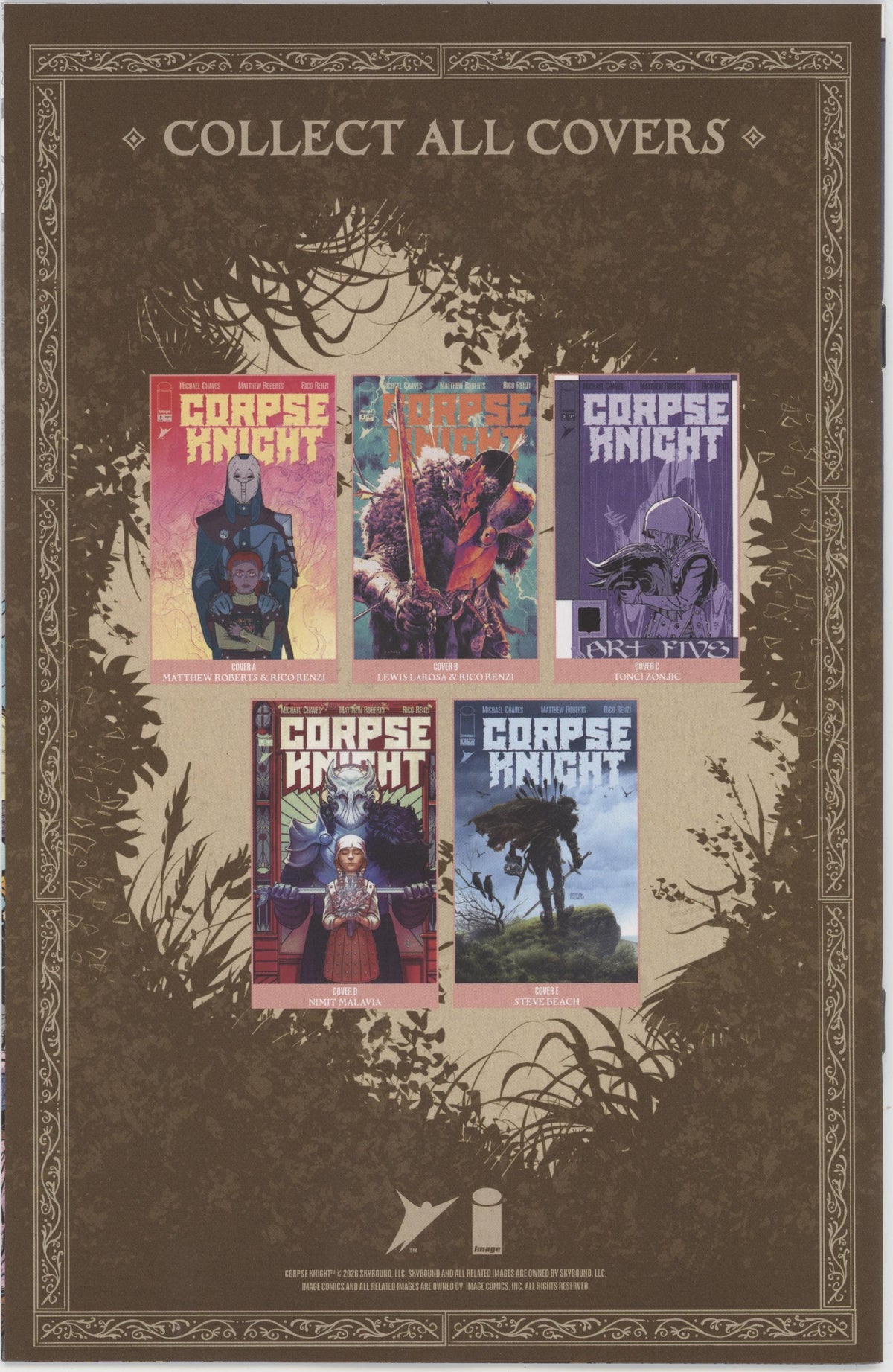 Corpse Knight #5 (Of 6) Cover C 1 in 10 Tonci Zonjic Storybook Variant (Mature)