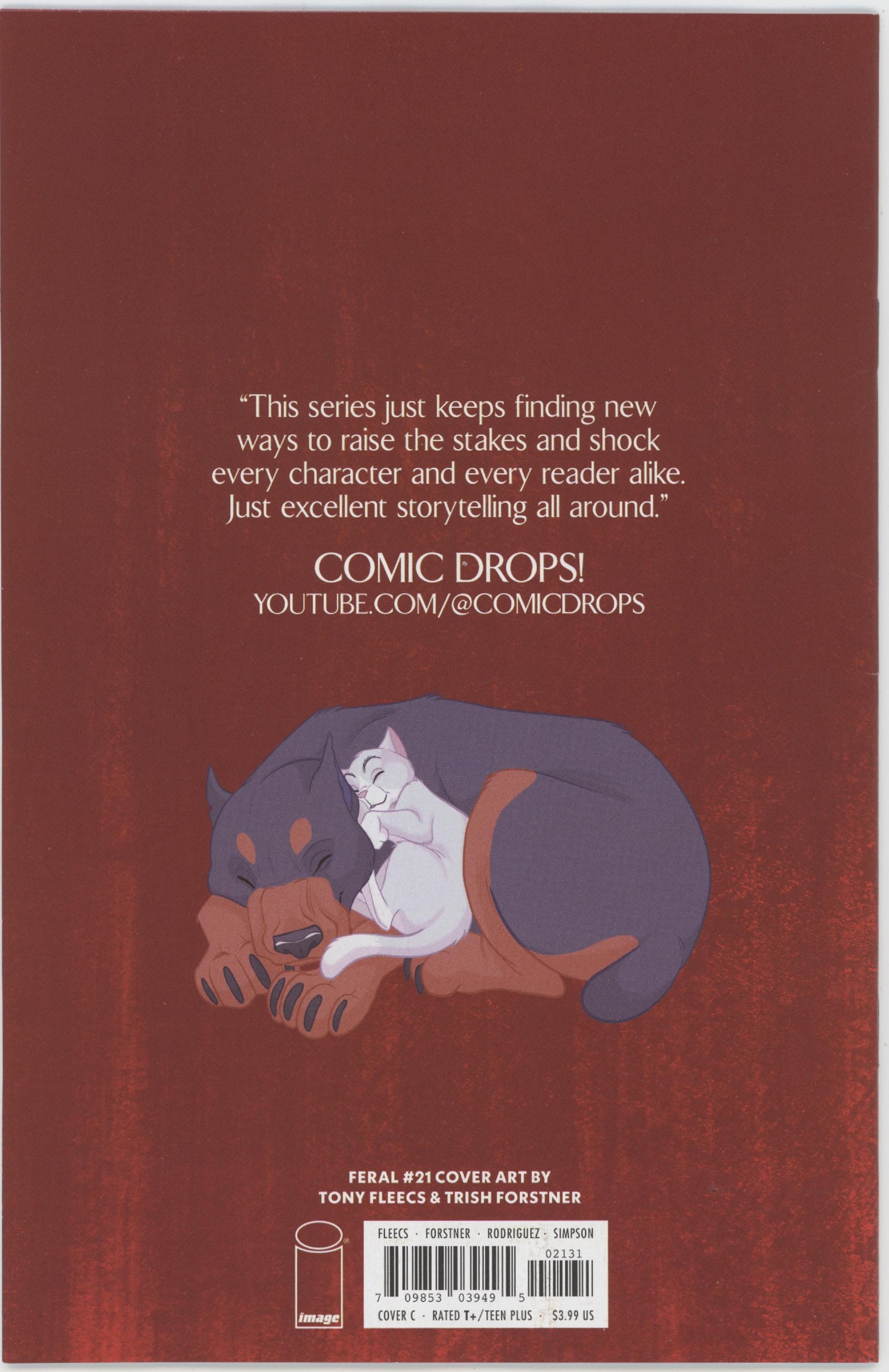 Feral #21 Cover C 1 in 10 Tony Fleecs & Trish Forstner Full Art Variant、Image Comics、kayou