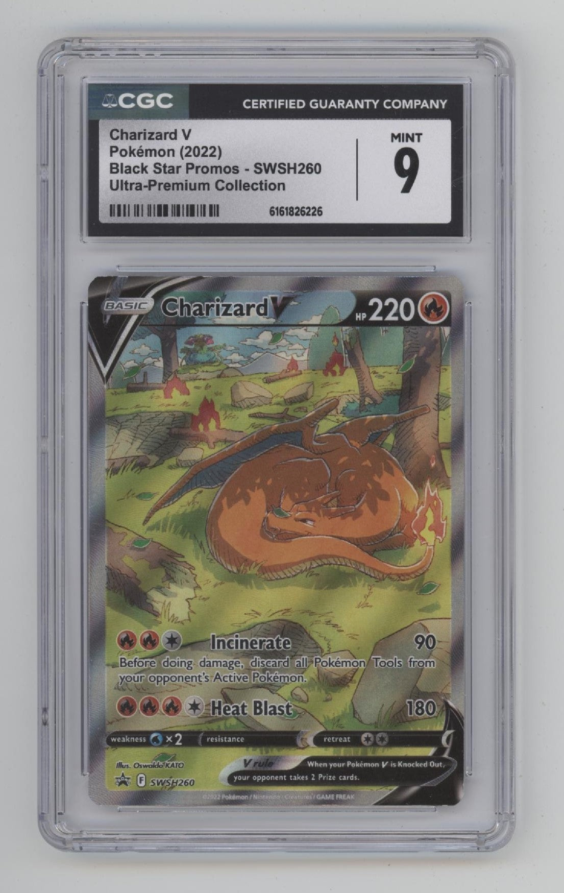 Charizard V Pokemon Ultra Premium Collection Black Star Promo #SWSH260 CGC 9