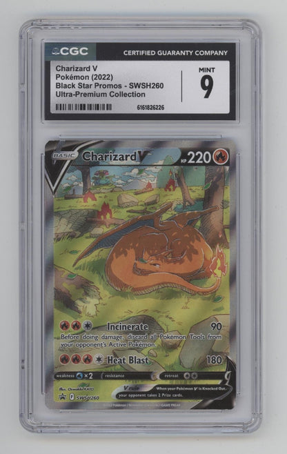 Charizard V Pokemon Ultra Premium Collection Black Star Promo #SWSH260 CGC 9